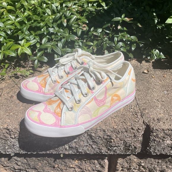 Coach Barrett Poppy Sneaker Size Pastel Signature Lace Up